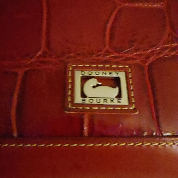 Dooney & Bourke Croc Leather Satchel Bag - Picture 3 of 10